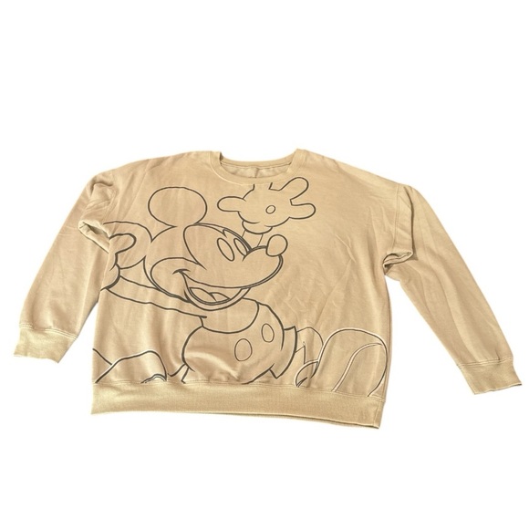 Disney Cream Mickey Mouse Sweatshirt - Picture 1 of 3
